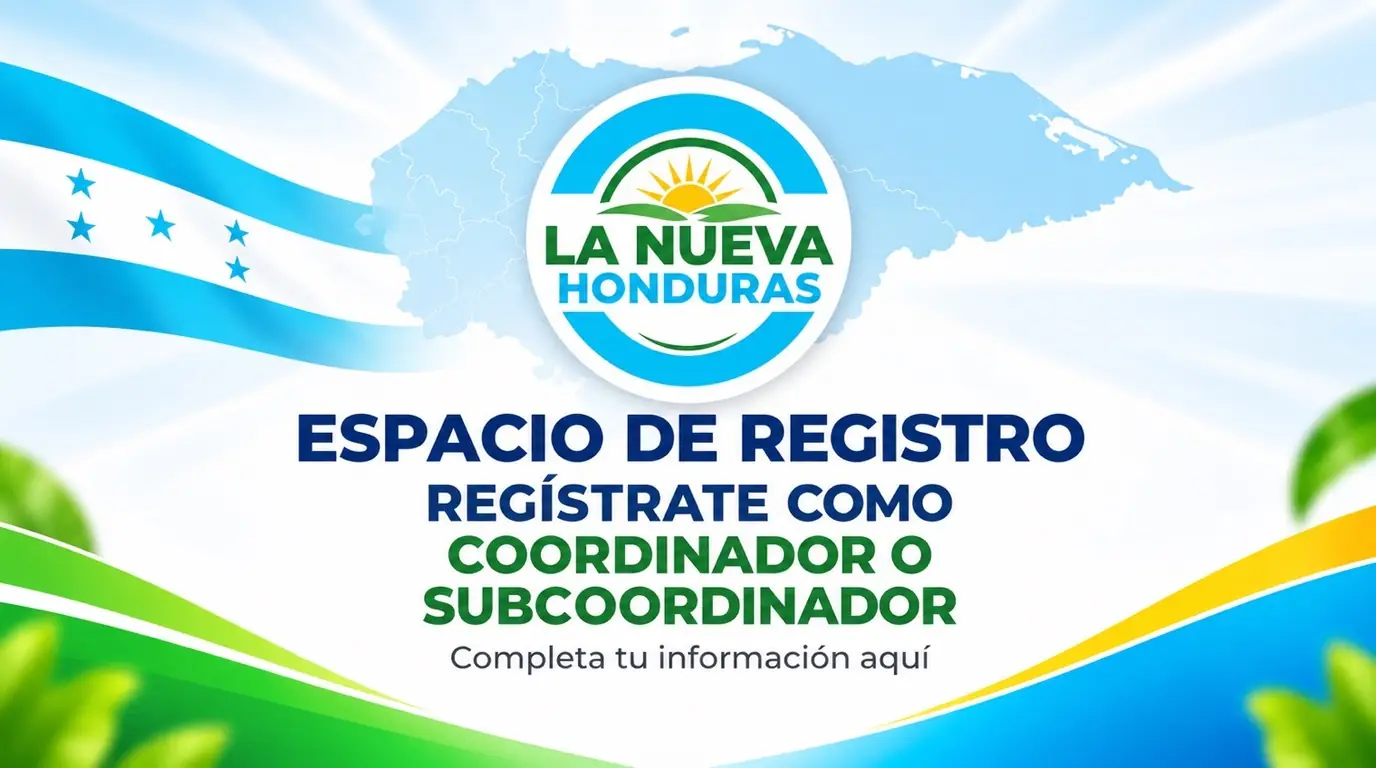 Espacio de registro de coordinadores y subcoordinadores de La Nueva Honduras